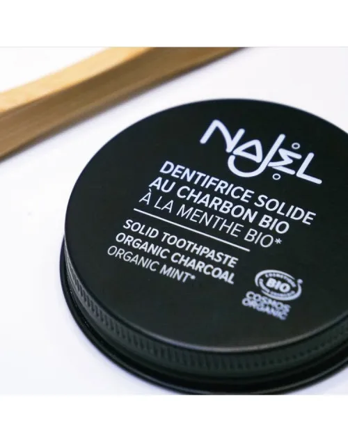 NAJEL France Solid Toothpaste with Organic Charcoal & Mint Fresh Breath 100% Natural Ingredients 2023 New Products