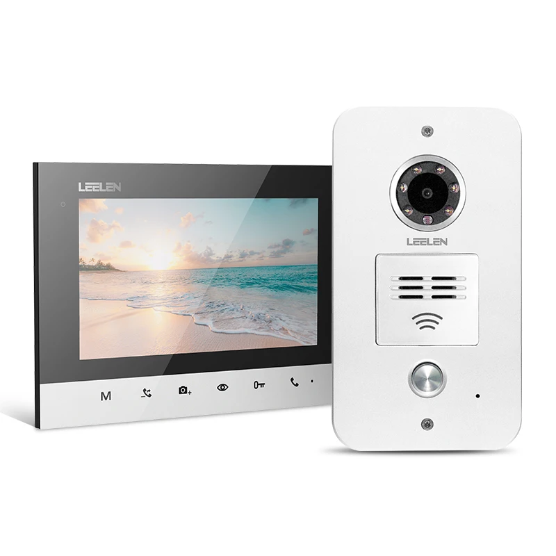 LEELEN 2 Wired 305N villa kit with black and sliver indoor phone video intercom