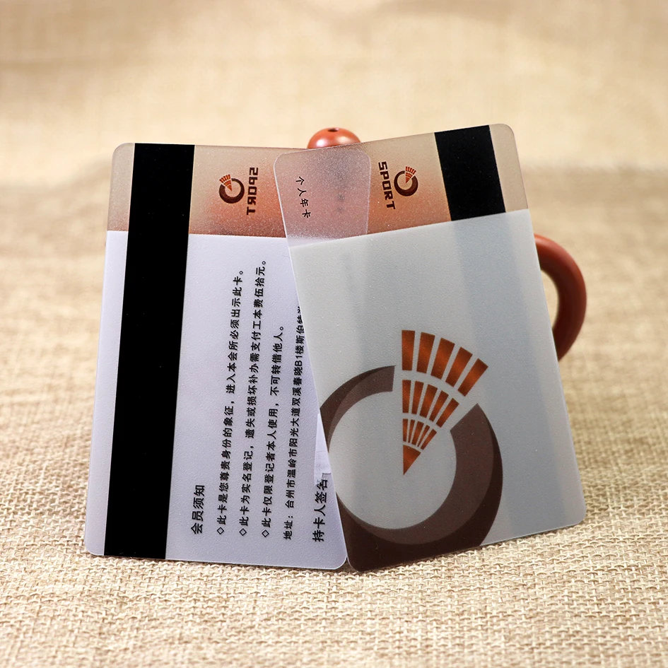 Unique PVC Plastic Customized Transparent Magnetic Stripe Cards