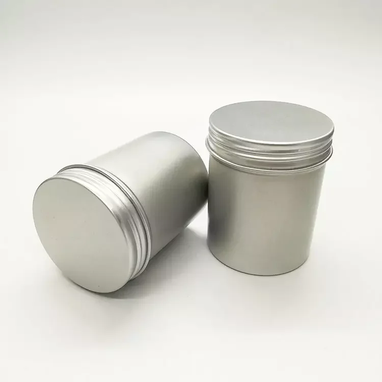 4 oz Screw Lid Round Aluminum Empty Tins Silver Metal Storage Tin Jars Spice Containers Travel Tin Cans