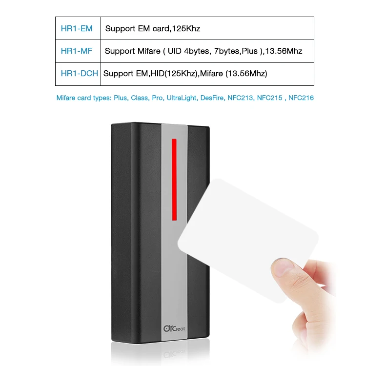 Cheap Plastic waterproof 13.56Mhz 14443A IC rfid reader wiegand nfc rfid card reader