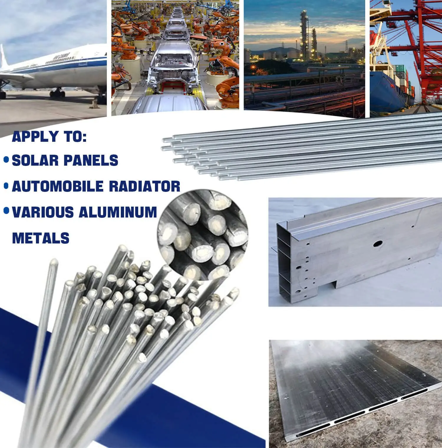 ChangRay No Need Solder Powder Aluminum Welding Rod 4043Brazing Low Temperature Aluminum Solder Soldering Rod 1.6mm*330mm