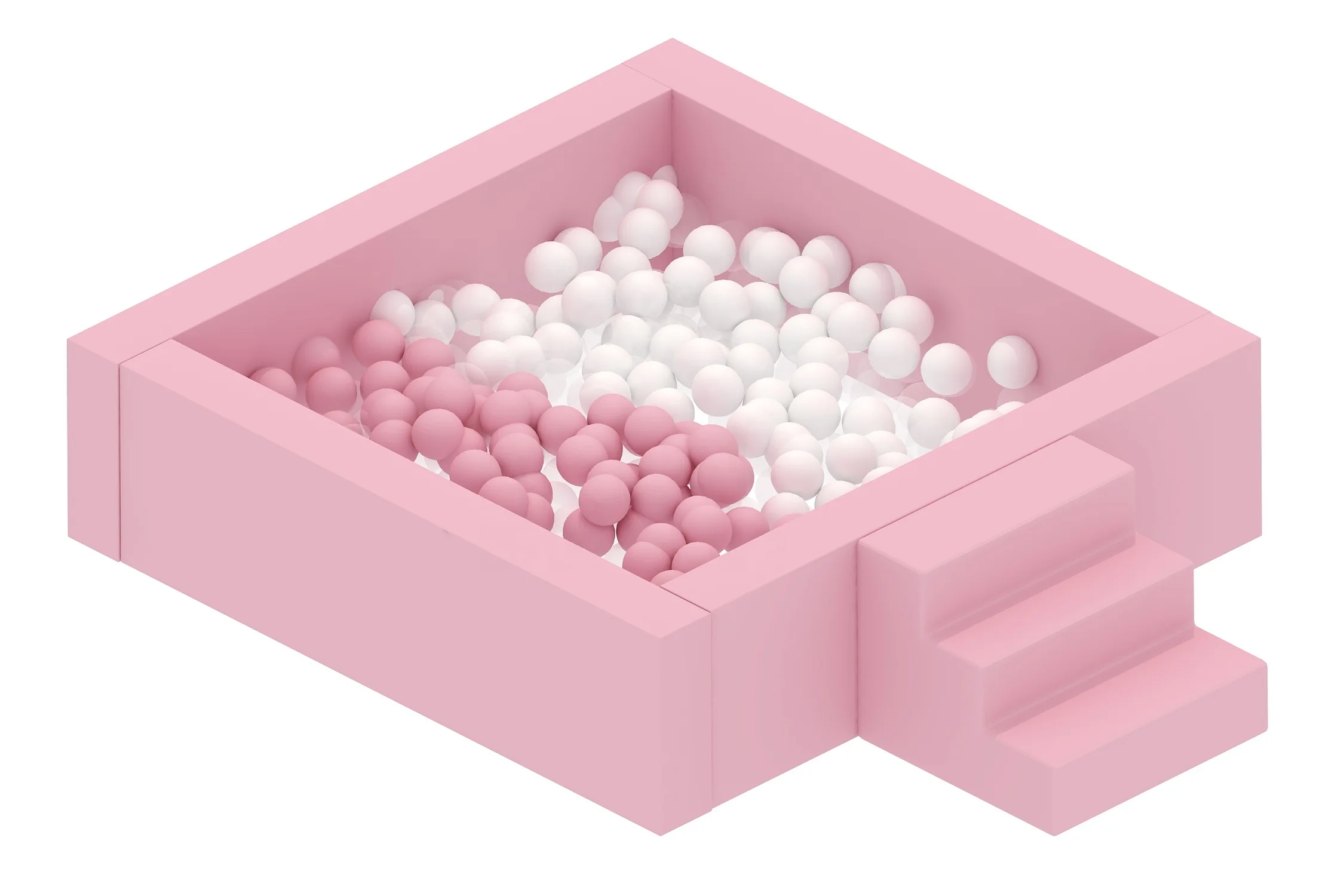 Kids playground pink and white portable soft play equipment