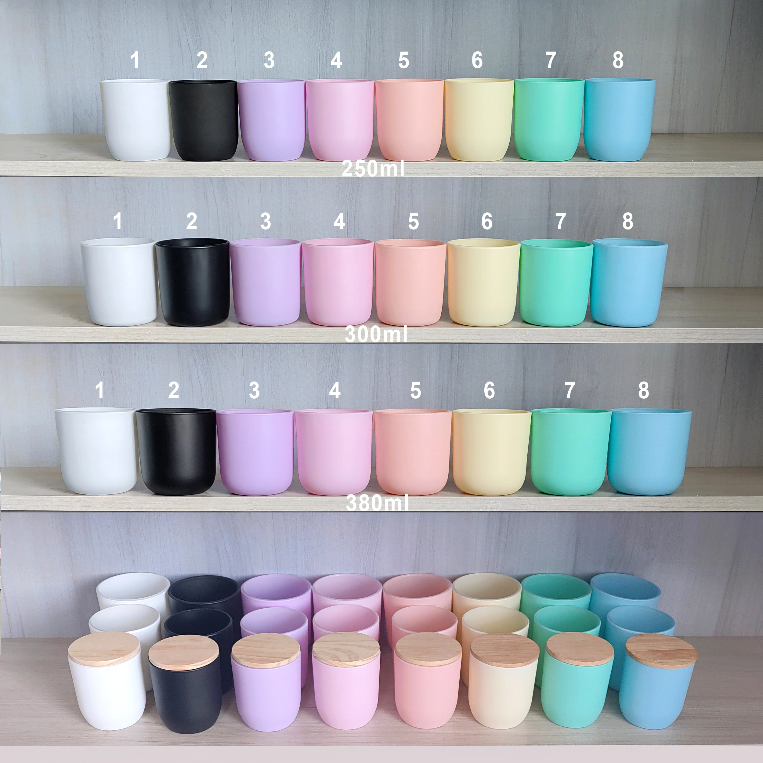 fancy 10oz 3 wick bamboo lid empty candle jars for candle making
