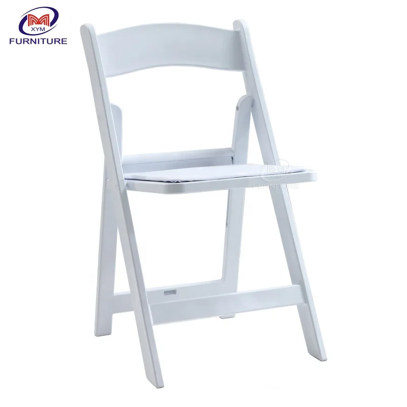 Commercial portable plastic resin white wimbledon folding chair outdoor for party