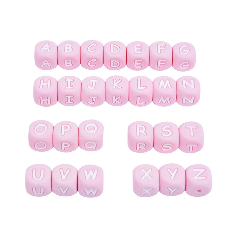 Wholesale Customized Colorful Silicone Letter Beads for DIY Silicone Bead Fashion Alphabet Bracelet Accessories