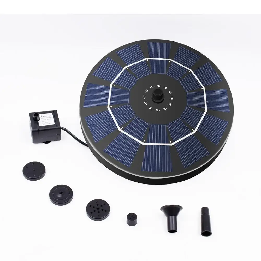 Free Standing Solar Powered Landscape Decorative Fountain Pump with Battery Backup for Garden Pool Pond Outdoor