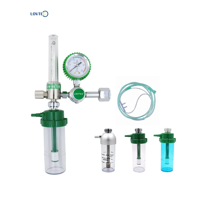 Lovtec Bullnose Cga540 Medical Oxygen Regulator Flowmeter with Bottle Concentrator