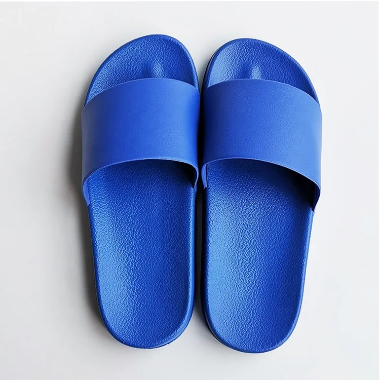 Custom Men Wholesale Beach Blue Flip flops Slide Shoes Slides Foot Wear Bathroom Anti slip Sliders Slippers for Women and kids
