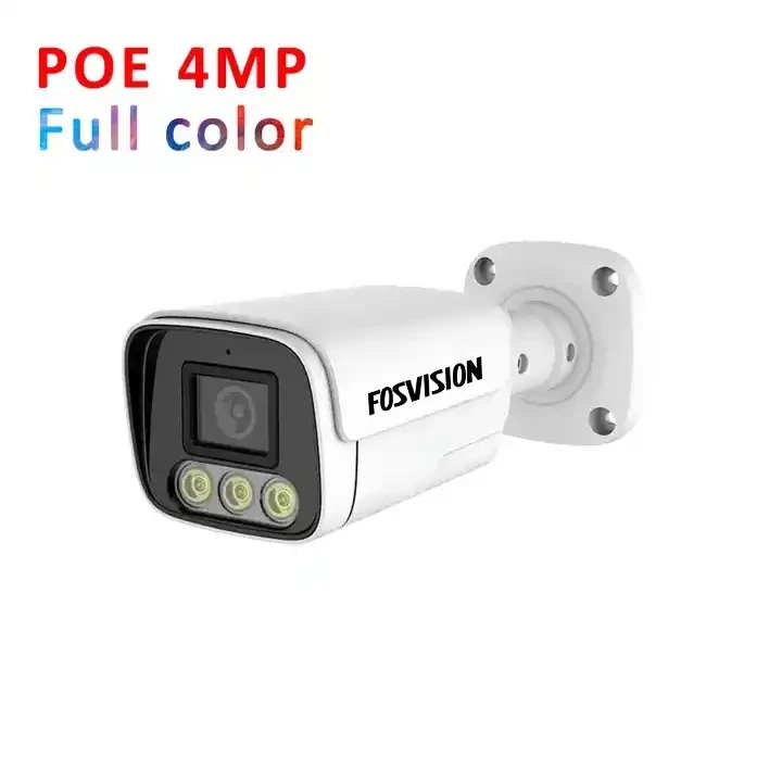 fosvision new product ideas 2023 cctv ip 4mp network camera  Full Color Night Vision camera with warm lights cctv camera