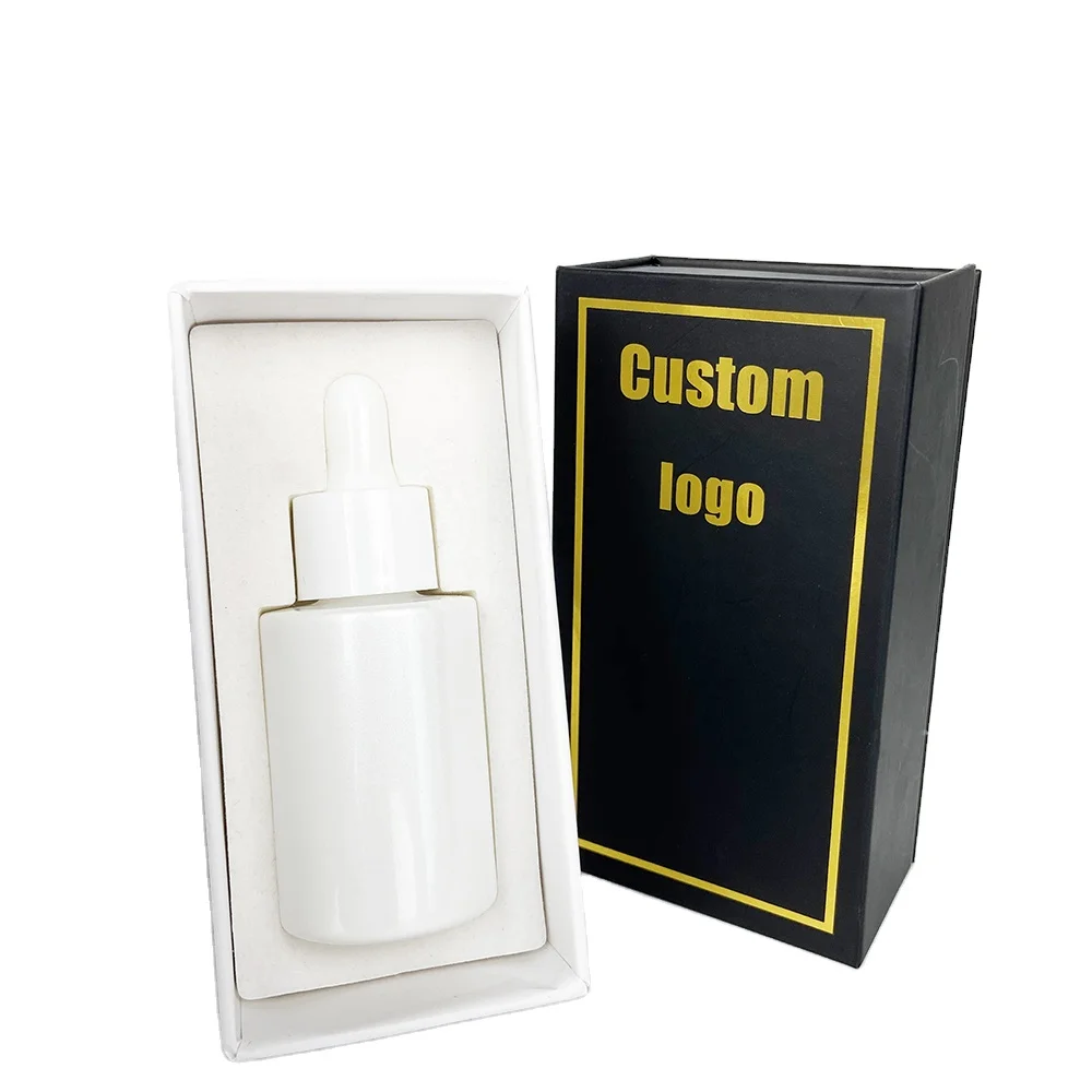 High quality white wholesale customized gold foil logo printed gift packaging book shape mganetic box with foam insert