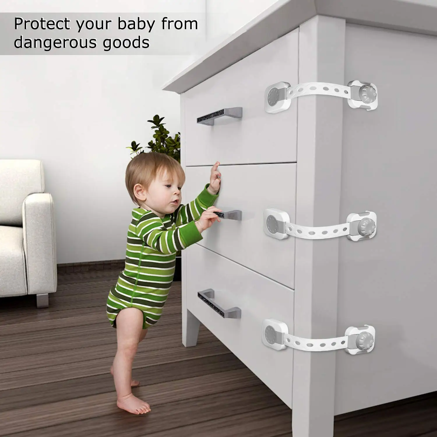 Safety Lock for Child Baby Security Lock for Cabinet and Drawer door Locks
