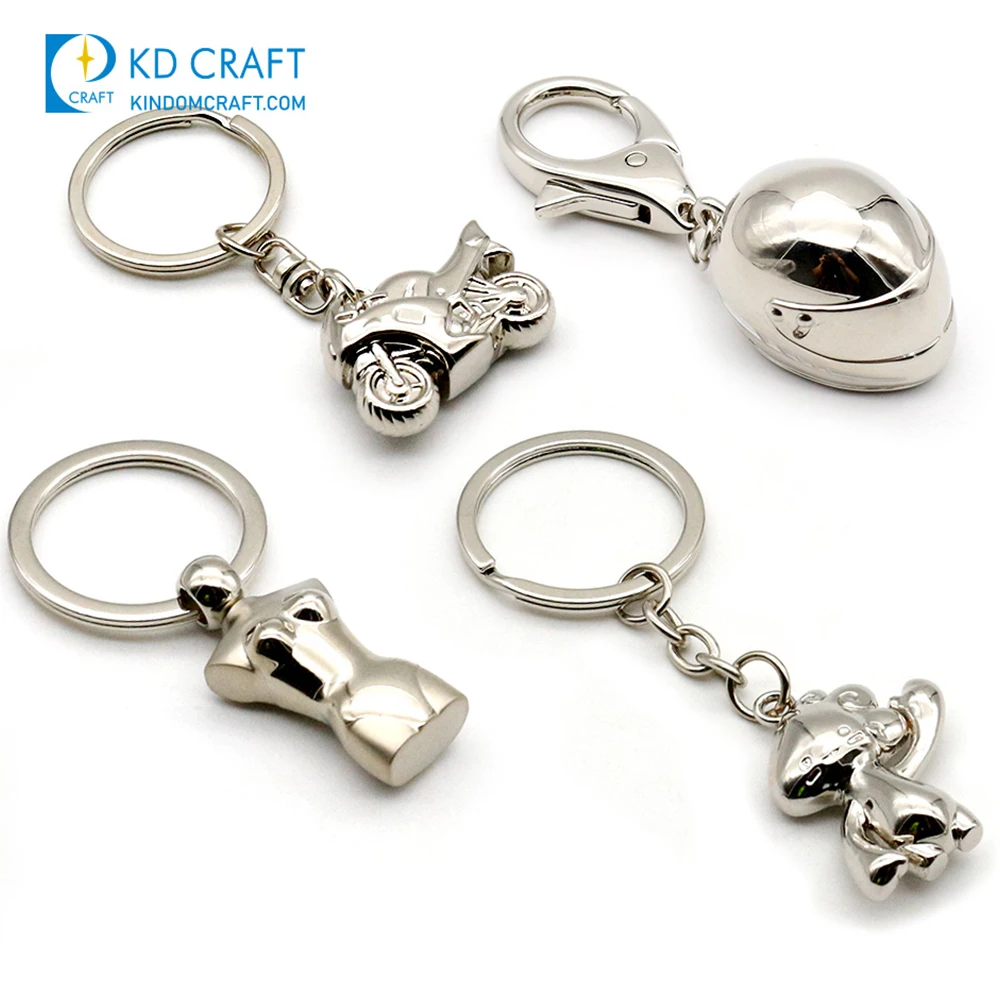 Wholesale custom shape metal 3D roman racing car mini motorbike motorcycle protective safety helmet keychain with oem logo
