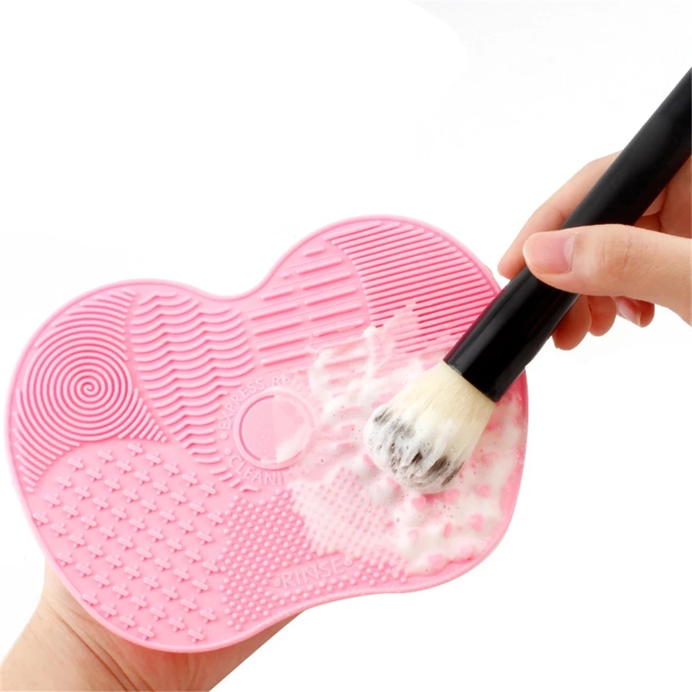 
Foundation Makeup Brush Scrubber Board Silicone Makeup Brush Cleaner Pad Make Up Washing Brush Cleaning Mat Hand Tool 