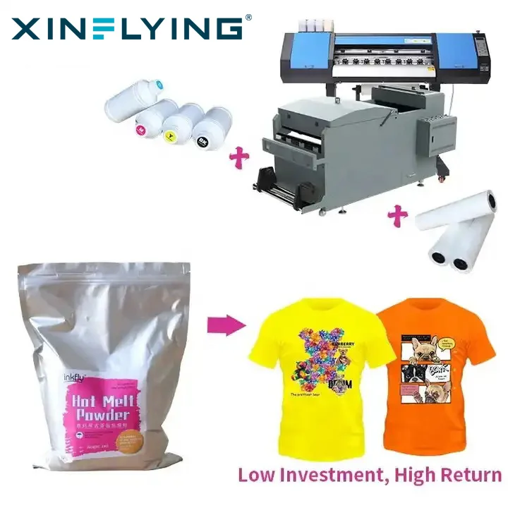 XinFlying USA Warehouse DTF Hot Melt Powder Adhesive Glue for T-shirt Printing DTF Printer Heat Transfer Printing Machine