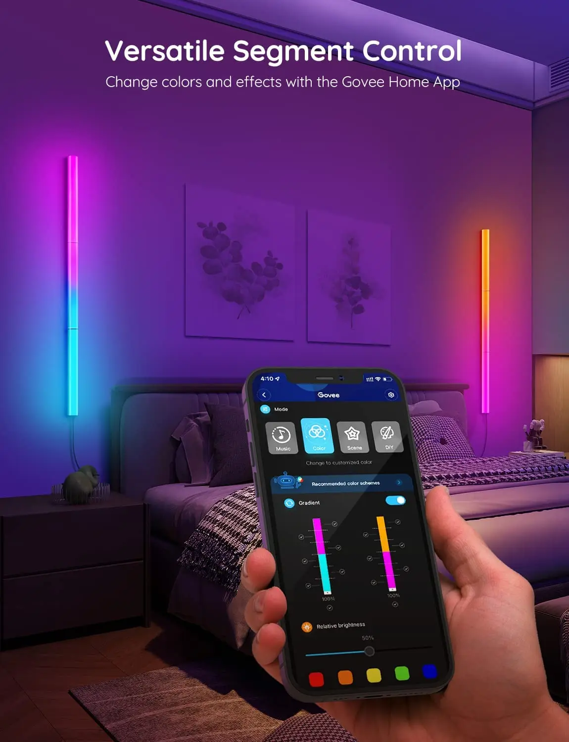 Умный светильник Alexa Google Rgb разноцветный сегментный с управлением музыкой и синхронизацией домашний декор светодиодные полосы Динамический