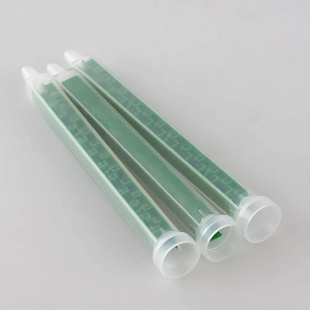 Resin Static Mixer Mixing Nozzles Duo Epoxies of Green Rectangular 08-24(Round Mouth)