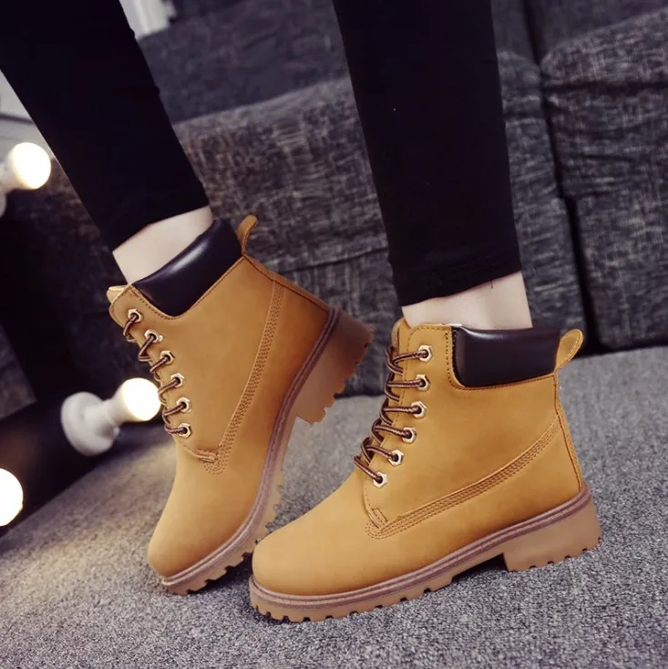 Autumn Winter High-Top Fashion Trend Couples Martin Boots Black Camouflage Men Women Plus Size Casual Shoes
