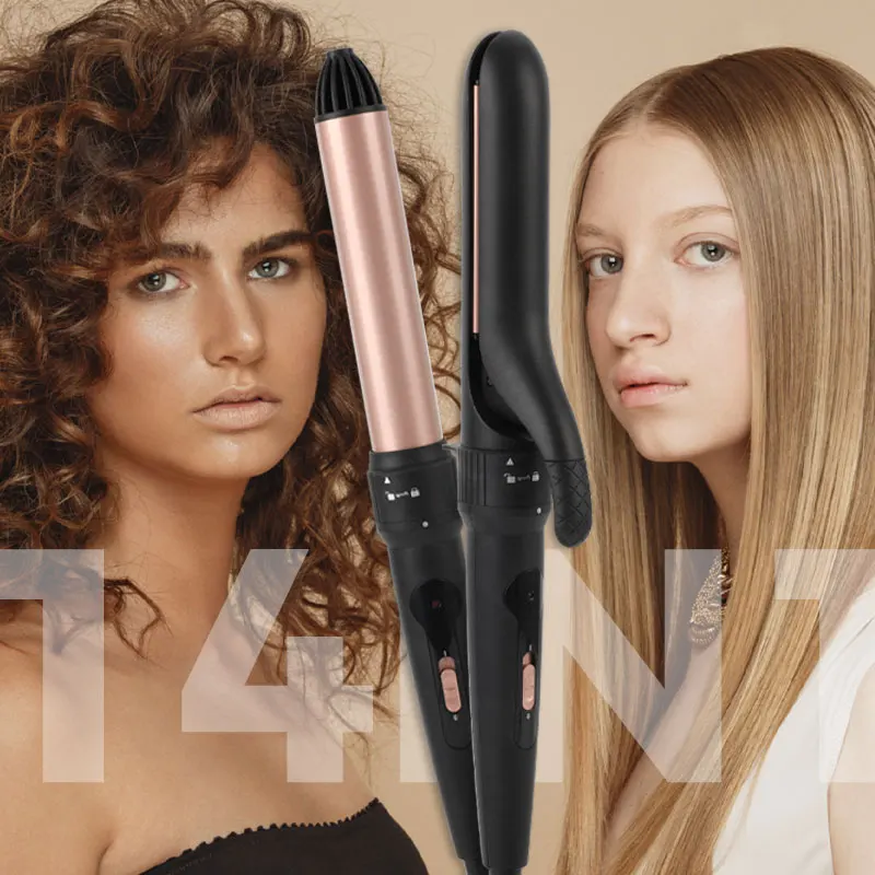 Interchangeable Wand Head Multifunctional Hair Curling Iron With Hair Straightener Brush Professional Ceramic Hair Curler