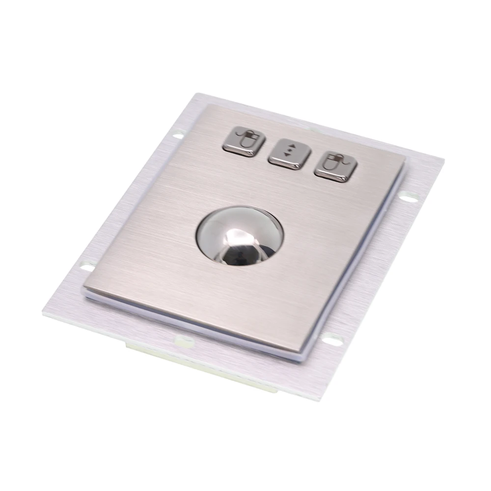 High Quality Kiosk Vending Machine Stainless Steel Panel Mount Industrial Keyboard Trackball