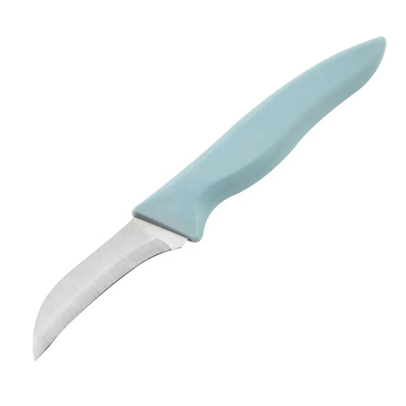 Factory supply stainless steel small curved paring fruit cutting knife for vegetable and fruit