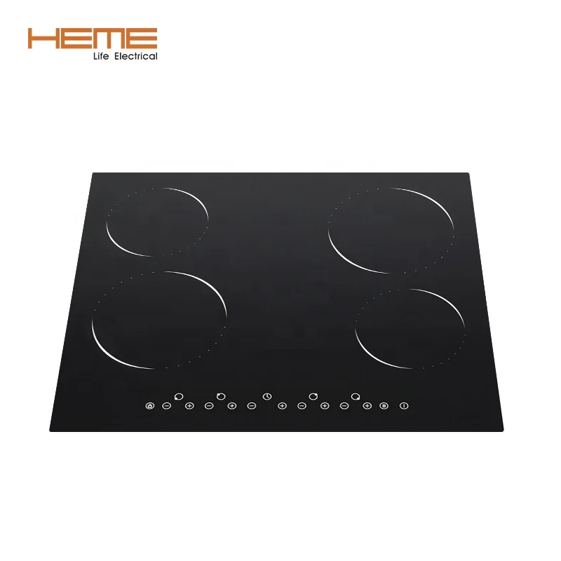 CE CB Certificate Kitchen Cooking Appliance Built-in Touch Control Four Plates Glass Panel Electric Stove