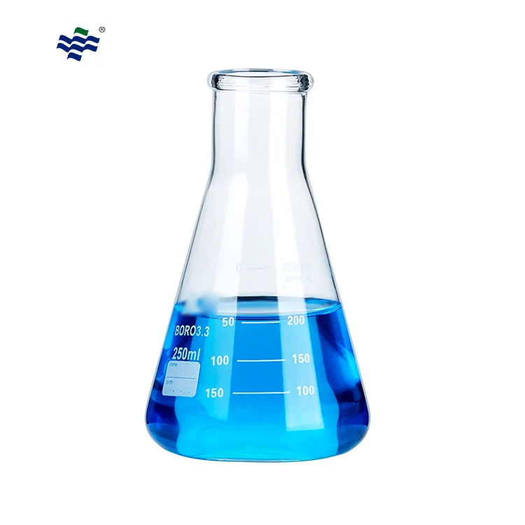 Laboratory OEM Borosilicate Glass 3.3 Material Narrow Neck Erlenmeyer Flasks
