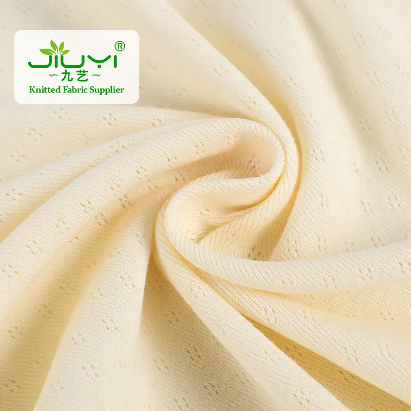 Factory Price 4 dots jacquard 100cotton custom rib knit fabric for baby Jumpsuits