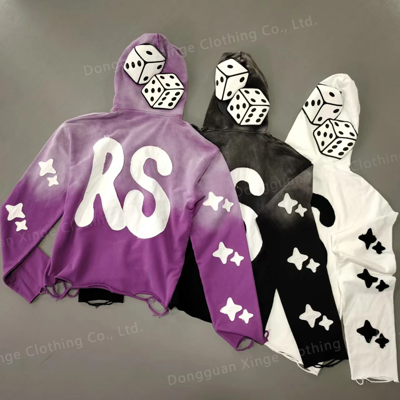 Custom Manufacturers 500 Gsm Heavyweight High Quality Cropped Hoodie Acid Wash Oversized Puff Printing Hoodie Men