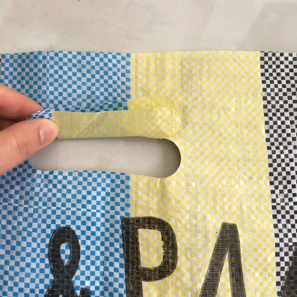 
colorful strip pp woven bag sack ,rice bag shopping bags pp woven sack with colorful thread export to Africa 