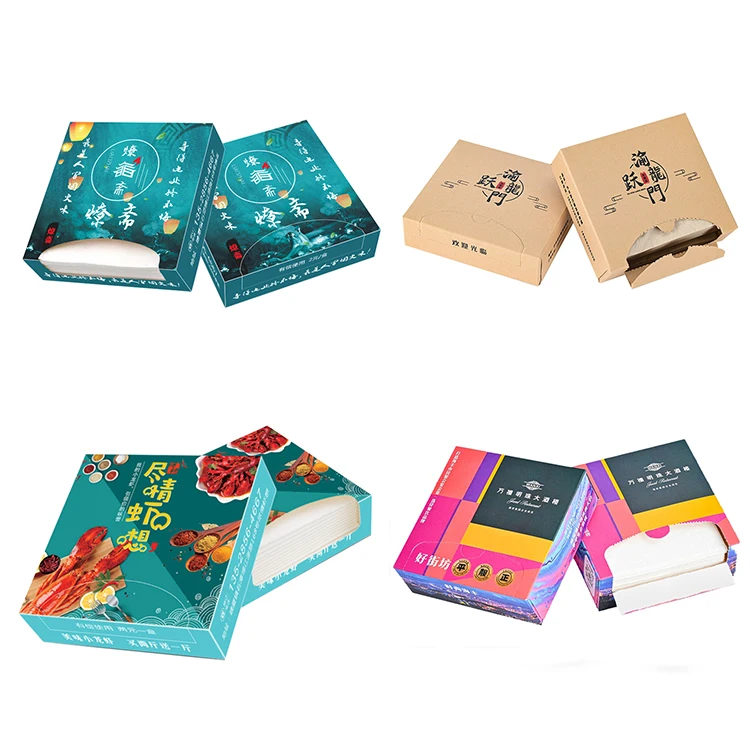 custom make hotels advertising box paper handkerchiefs or napkins tissue