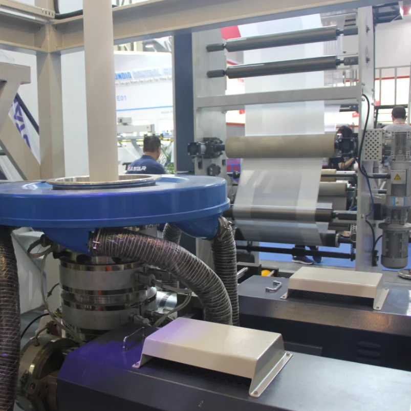 Hot Sale Two Layer Plastic Film Extruder Hdpe Ldpe Delivery Bag Courier Bag Film Blowing Machine