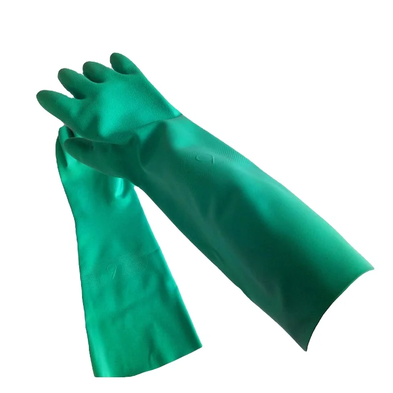 45 cm green chemical industrial nitrile gloves