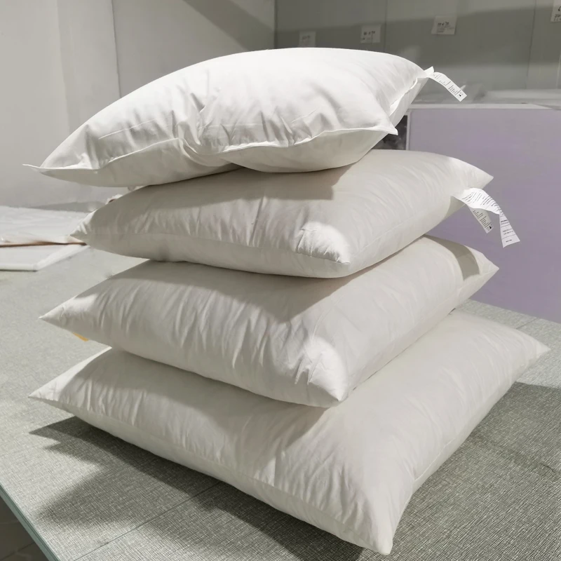 Wholesale Cushion Core Head Pillow Inner Goose Down Feather Filler Comfortable Healthy Cushion Filling Pillow Core