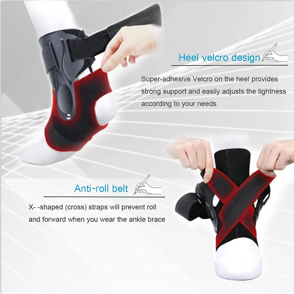 HKJD Adjustable Wraps Orthopedic Compression Ankle Brace Support  Protection Sprain Ankle Brace Basketball For Men And Women