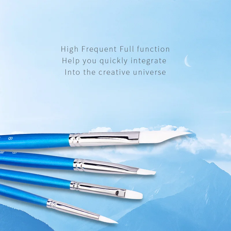 Synthetic Hair Acrylic Watercolor Paint Brush Set Birch Handle Durable Professional Brush Collection For Artist or Beginner