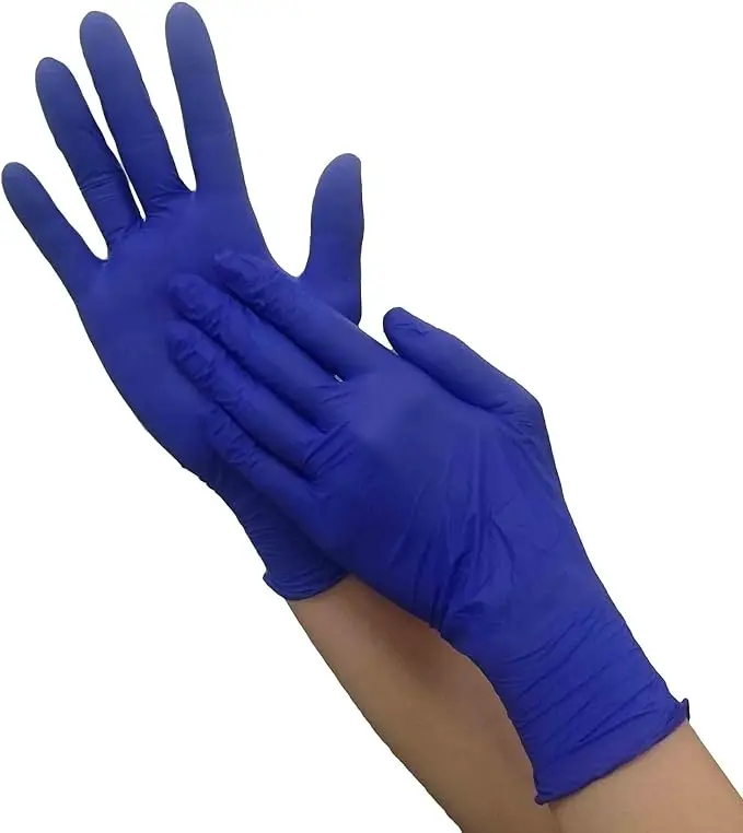Factory direct sales black gloves nitrile  6 mil nitrile gloves