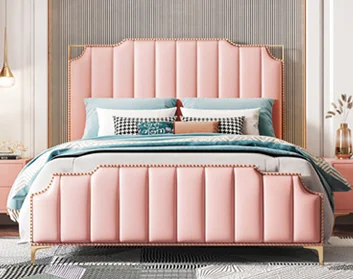 Classic Bedroom Furniture King Size Bed Luxury Master Bedroom Set Princess Bedroom Set Double Leather Simple Bed