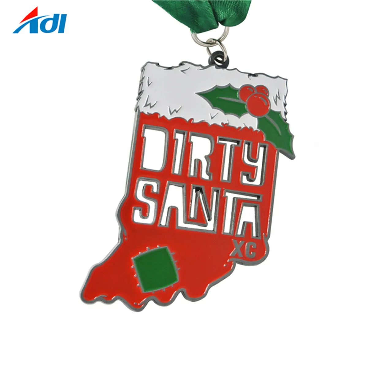 Factory direct custom zinc alloy design maker design your own halloween christmas sock tree santa festival medal