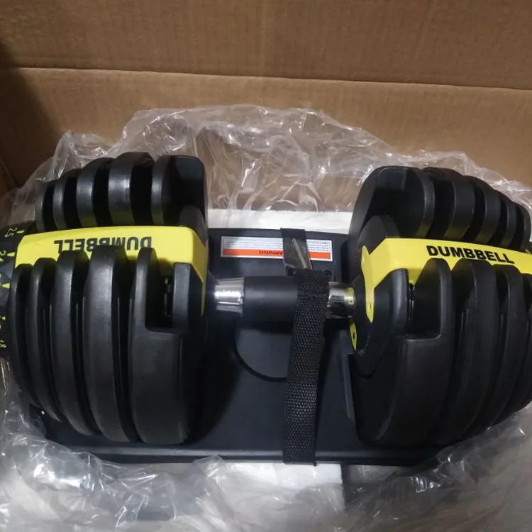 Amazon Top quality Free weigh man power strength training 24kg 40kg 50kg quickly automatic adjustable dumbbell heavy weight set