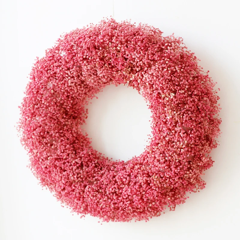 Подгонянный настоящий натуральный консервированный цветок Свадебный венок с гирляндой из Гипсофилы украшение