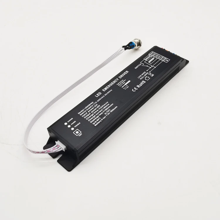 Waterproof test button and led indicator central emergency driver 230v