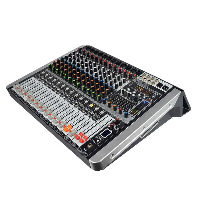 Hot Selling 12-Channel Professional Audio Mixer with USB BT DJ Sound Mixing console
