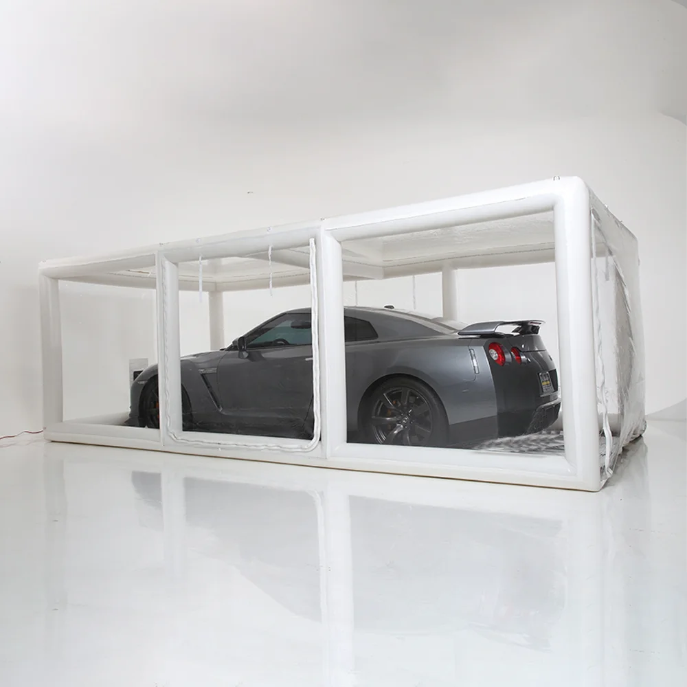 Portable Airtight Frame Car Cover capsule waterproof Garage Parking Shelter Tent Inflatable Car Showcase spray paint booth