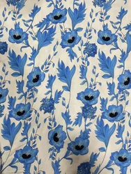 Premium printed floral design 100% rayon fabric artificial cotton fabric textile raw material for clothes
