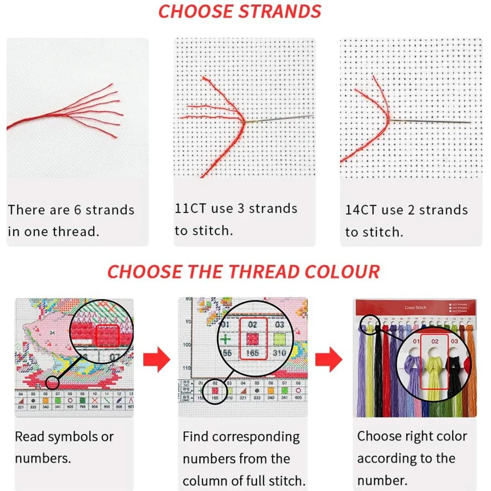 11CT 14CT Cross Stitch Prestamped Large Embroidery Craft Stamped Kit Cross-Stitching Pattern for Home Decor