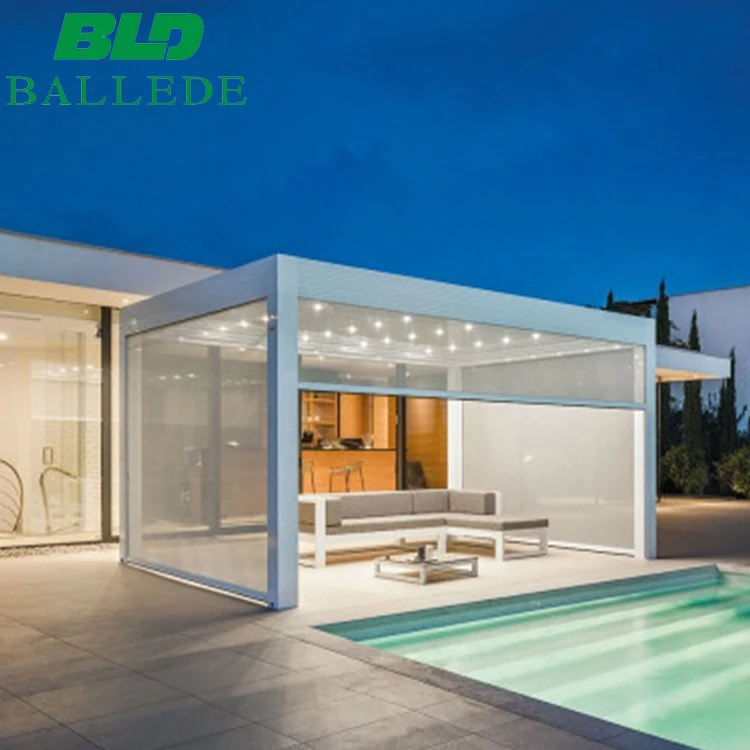 Australia Smart Rainproof Roof Winter-proof System Aluminum Louvered Pergola With Heater