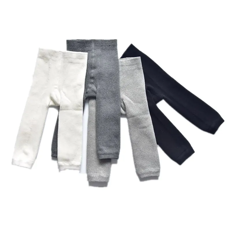 Toddlers Kids Thicken Velvet Pants New Winter Pure Color Baby Warm Leggings