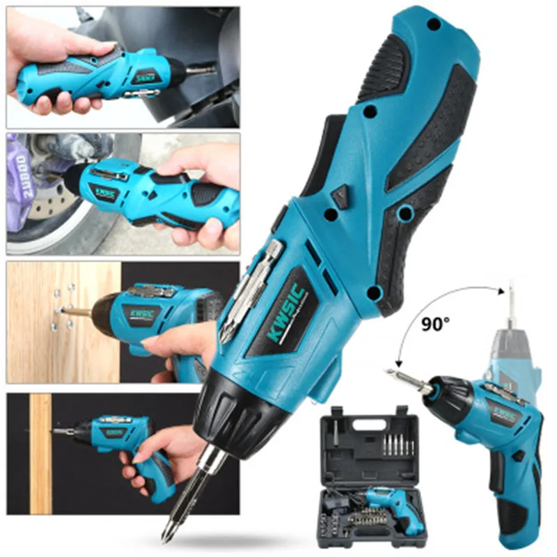 
4.8V Multi-Function Miniature Household Rechargeable Hand Drill Electric Screwdriver Hardware Tool Set Hand Drill 