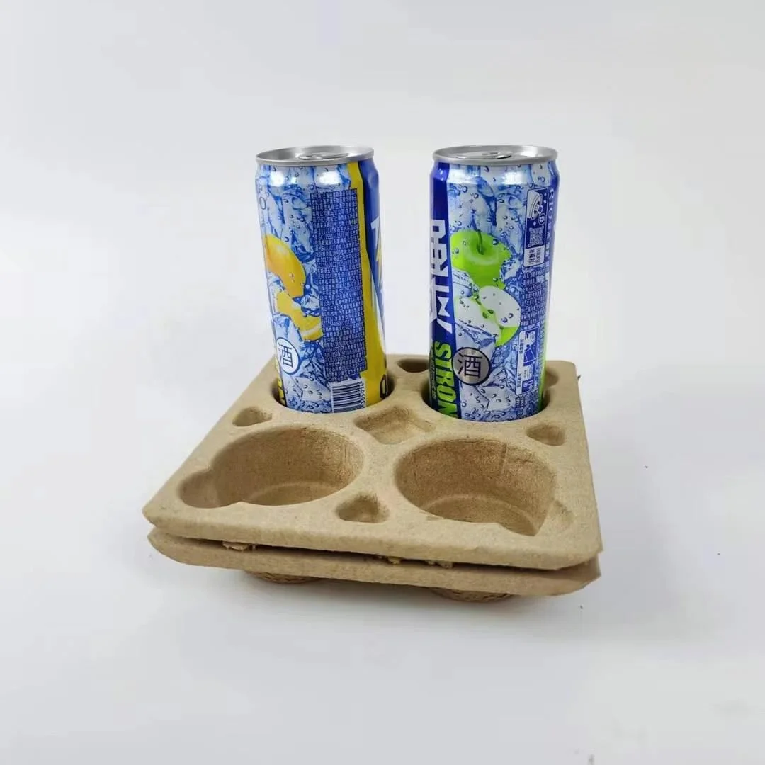 Wine bottle eco packaging recycle paper raw material environmental friendly box inserts protect your products paper pulp